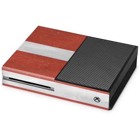 Latvia Flag Distressed Xbox One Console Skin